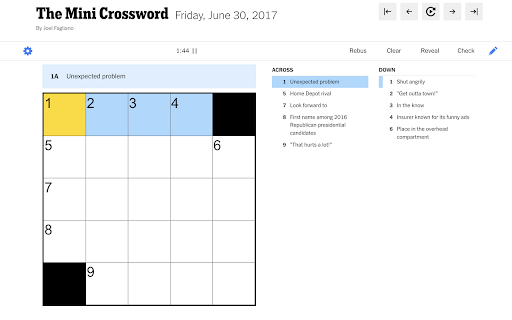 NYT Mini Crossword Navigator screenshot 1