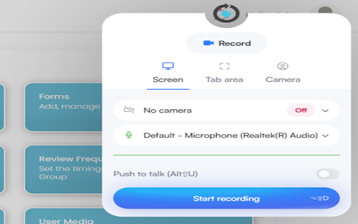 Observic - Click here to start recording screenshot 1