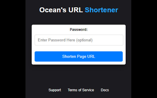 Ocean's URL Shortener screenshot 1
