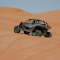 Offroad Car Driving on Sand Dunes in Desert logo