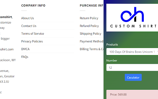 Ohcustomshirt screenshot 1