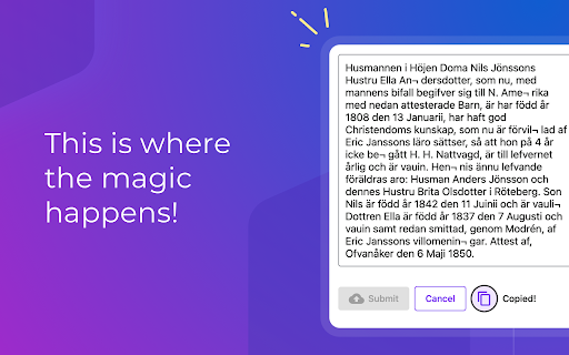 Old Handwriting AI Transcription screenshot 1
