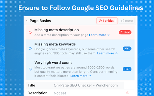 On Page SEO Checker screenshot 1