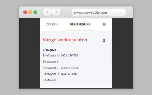 Ondernemingsnummer zoeken screenshot 1