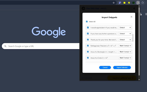 One-Click-Copy Enhanced screenshot 1