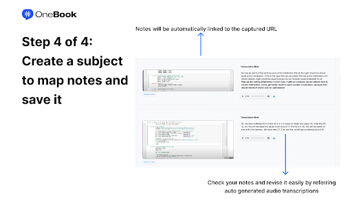OneBook : Take notes and transform your rate of learning of coding courses. screenshot 1