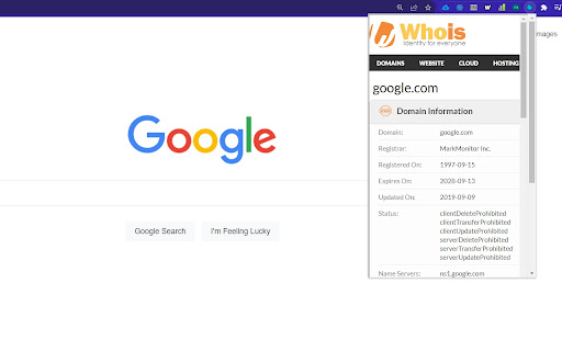 OneClick for WHOIS Lookup screenshot 1