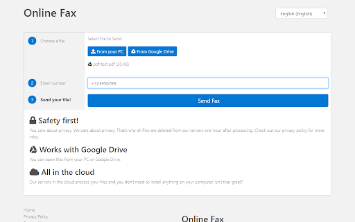 Online Fax screenshot 1