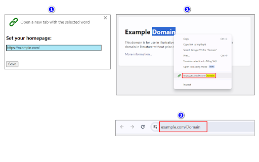 Open a new tab with the selected word screenshot 1