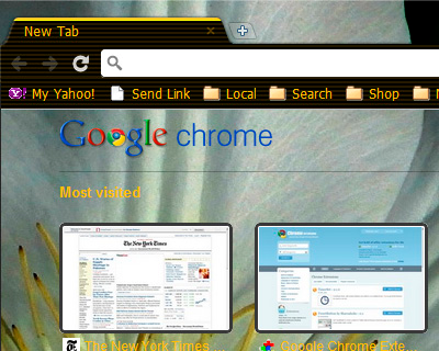 OpticAmber Clematis800 Theme screenshot 1