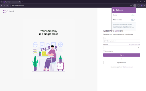 Optiwork Extension screenshot 1