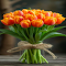 Orange tulip bouquet wallpaper logo