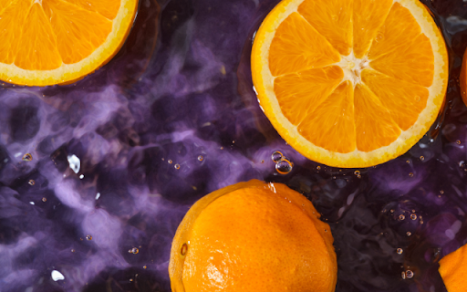 Oranges on Deep Purple Water screenshot 1