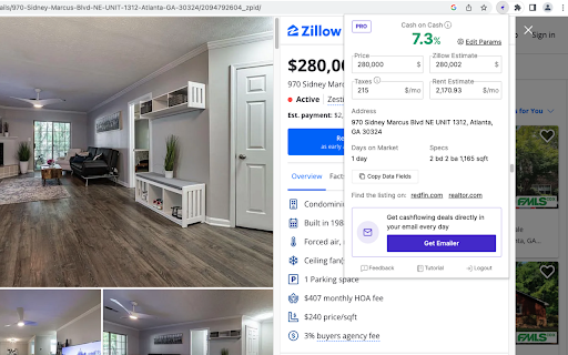 Ostrich : Cashflow Analysis for Zillow screenshot 1