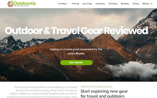Outdoorsly.org screenshot 1