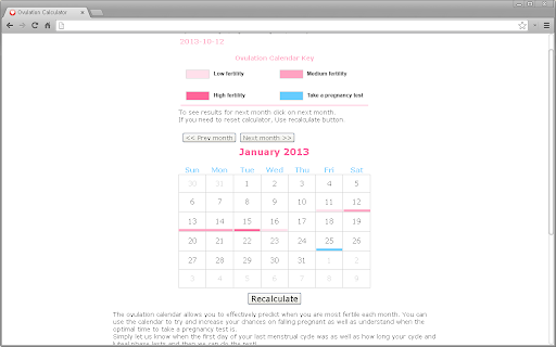 Ovulation, Pregnancy Calculator screenshot 1