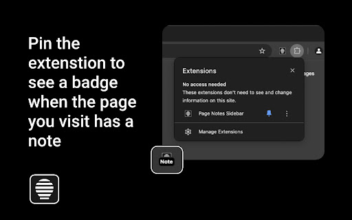Page Notes Sidebar screenshot 1