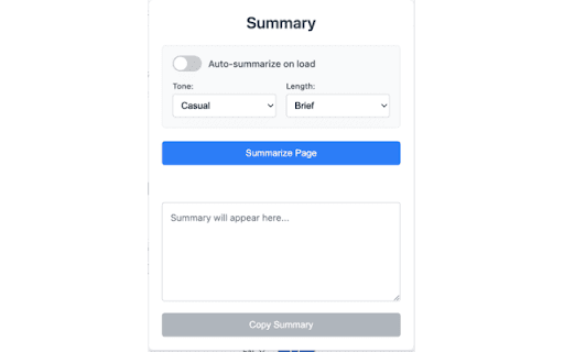 Page Summarizer screenshot 1