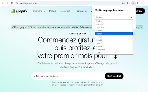 Page Translator screenshot 1