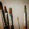 painting brushes logo