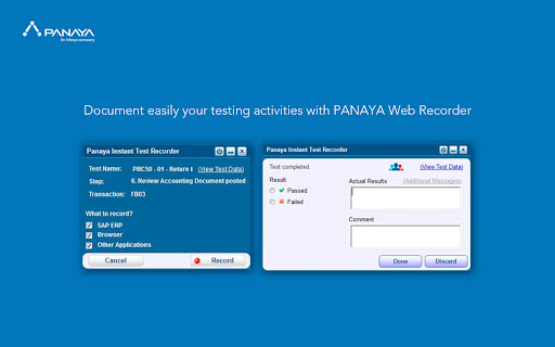 Panaya Recorder for Web Applications screenshot 1