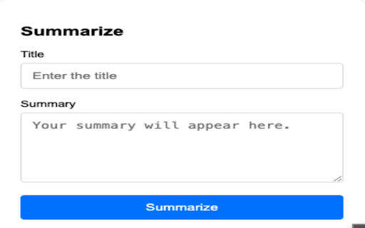 paper summarizer extension screenshot 1