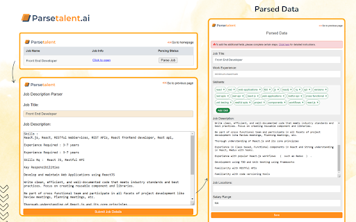 Parsetalent for Greenhouse screenshot 1