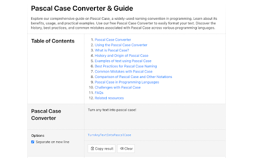 Pascal Case Converter screenshot 1