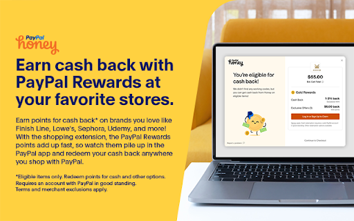 PayPal Honey: Automatic Coupons & Cash Back screenshot 1
