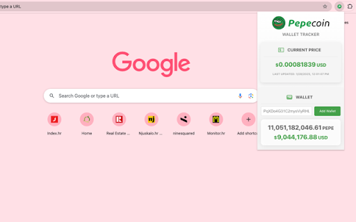 Pepecoin Network Price/Wallet Tracker screenshot 1