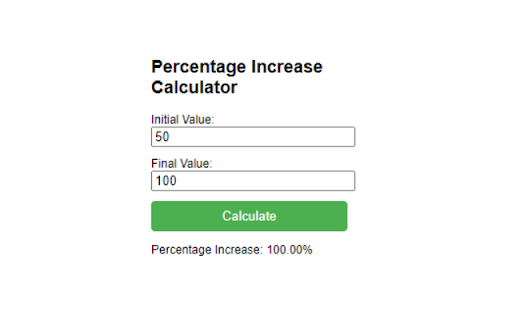 Percentage Increase Calculator screenshot 1