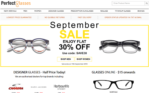 Perfectglasses Singapore screenshot 1