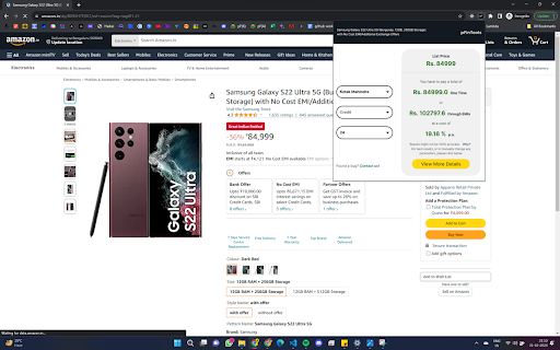 pFinTools.com - Credit Card EMI/No Cost EMI Cost Calculator screenshot 1