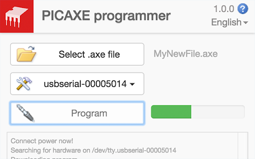 PICAXE programmer screenshot 1