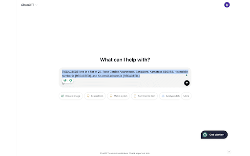 PII Redactor screenshot 1