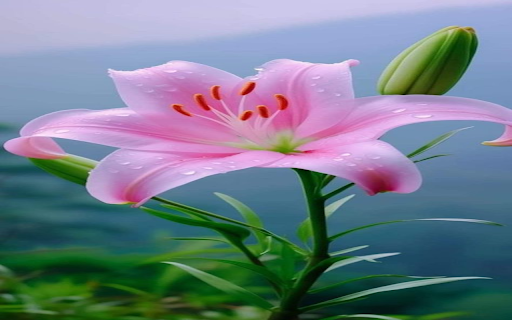 Pink lily wallpaper screenshot 1