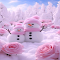 Pink snowman wallpaper logo