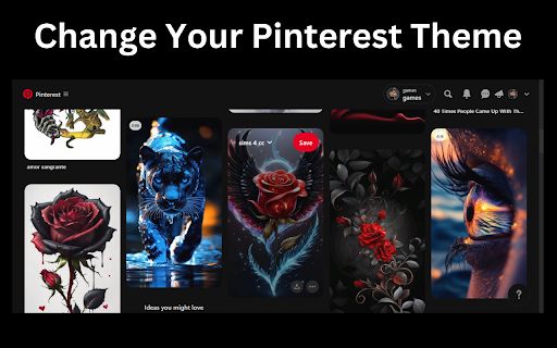 Pinterest Dark Theme screenshot 1