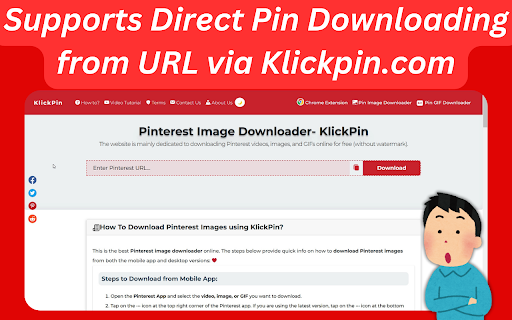 Pinterest Video Downloader - KlickPin screenshot 1