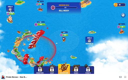 Pirate Heroes - Sea Battles Game: Become the ultimate pirate legend screenshot 1
