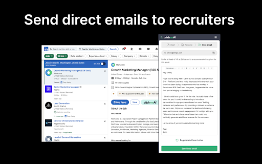 PitchMeAI - Job Recruiter Email Finder & Free Resume Customizer screenshot 1