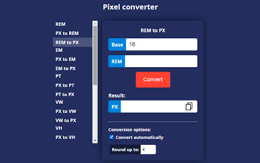 Pixel converter screenshot 1
