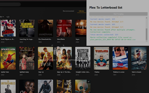 Plex to Letterboxd screenshot 1
