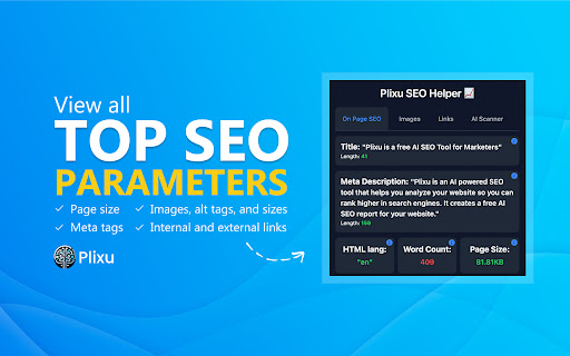 Plixu AI SEO Helper screenshot 1