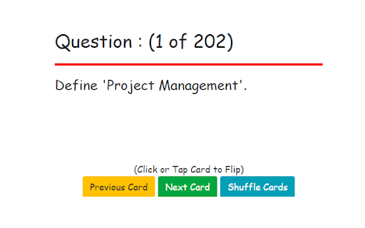 PMP Certification Flashcards screenshot 1