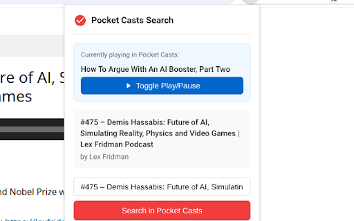 Pocket Casts Search screenshot 1