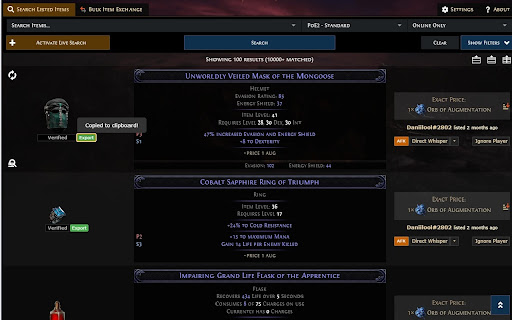 PoE2 Trade Item Exporter screenshot 1
