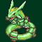Pokemon Emerald/Rayquaza Green Theme logo