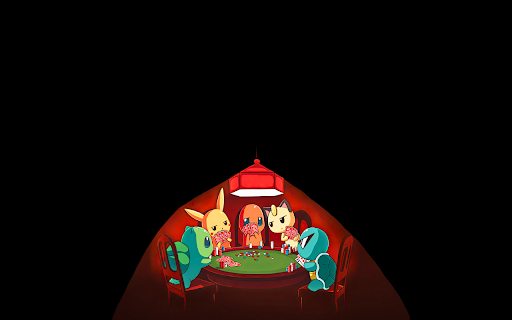 Pokemon playing poker together screenshot 1
