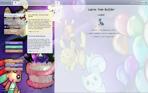 Pokemon Showdown Lapras Teambuilder screenshot 1